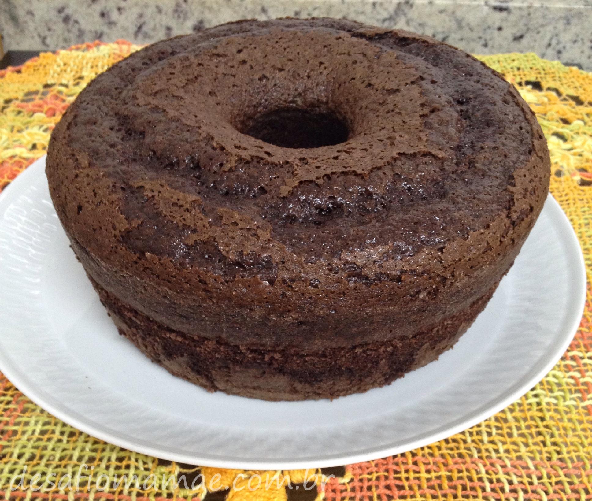 Bolo de chocolate sem leite de vaca