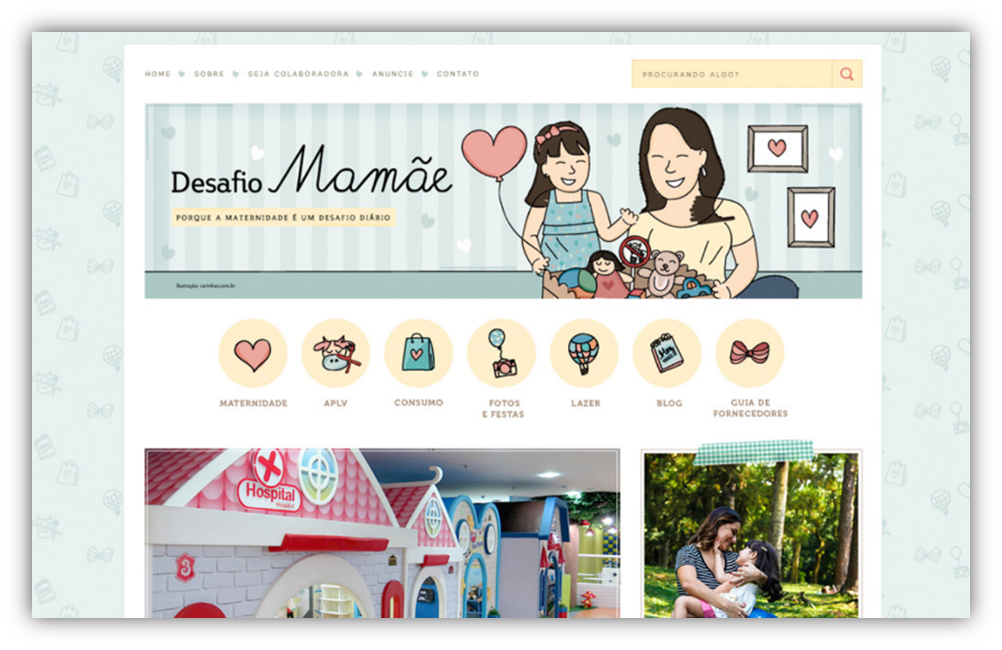 Novo layout do Blog Desafio Mamãe